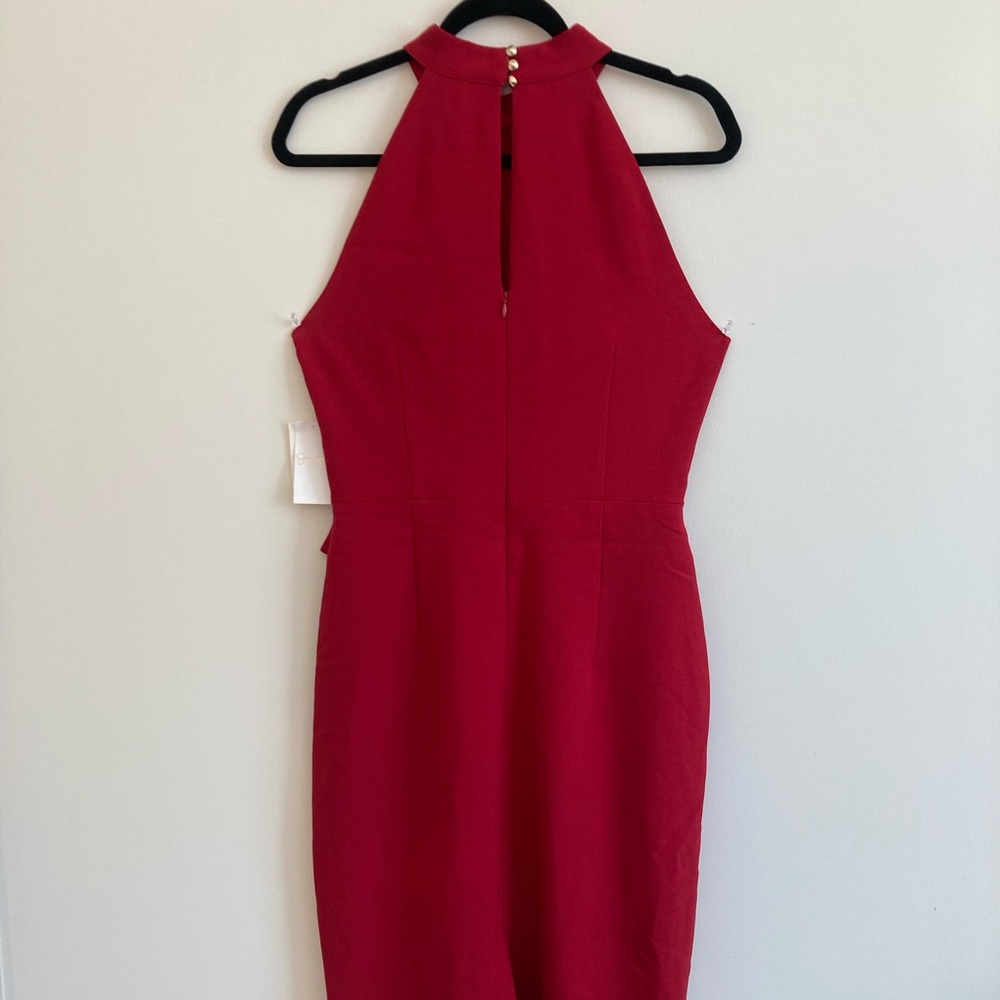 Jessica Simpson racer front red midi dress- US 12 - Picture 3 of 7